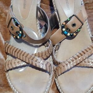 Naturalizer Brown Woven Sandals